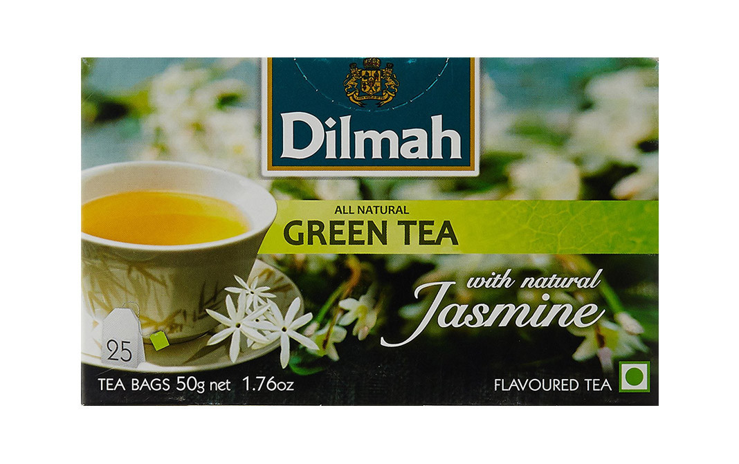 Dilmah Green Tea With Natural Jasmine   Box  50 grams